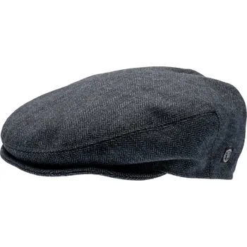 Čepice CTH Ericsson of Sweden Zimní vlněná modrá bekovka (ušní klapky) - pocket cap - od CTH Ericson - Carl Sr. Herringbone Blue Velikost: 57 cm (M)