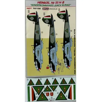 Plastikový model KORA Models 1/72 Decals He 111H-6 Sonderkommando Junck in Iraq