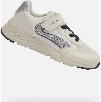 Dámská móda Bílé dívčí tenisky Geox Loftus - Holky GEOX černá | šedá | krémová 3426005