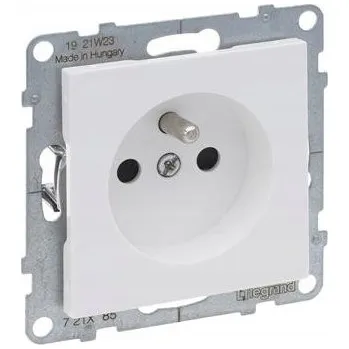 Elektrická zásuvka Jednoduchá zásuvka bílá 2P+Z 16 A 250V šroubové svorky Suno LEGRAND 7211