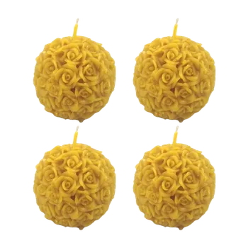 Svíčka Svíce na adventní věnec - koule růžičková 4