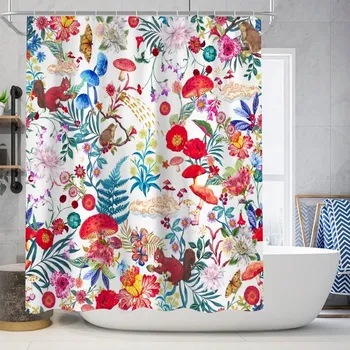 Prostěradlo Textilní sprchový Závěs floraweg 180 x 200 cm