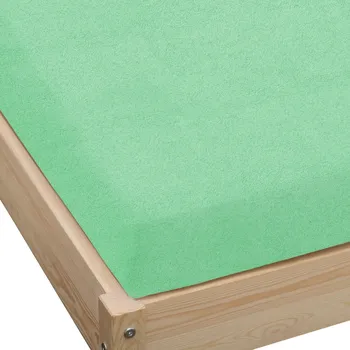 Prostěradlo Froté prostěradlo s gumou 160x200 světle zelené (seledinové) - SILNÉ / HRUBÉ