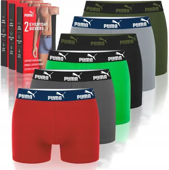 Boxerky PUMA Pánské boxerky 6 Kusů sada vícebarevná L