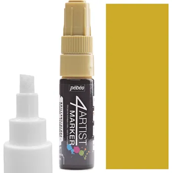 Olejový marker 8 mm Pebeo 4ARTIST s plochým hrotem, zlatý, lesklý (odstín 55)