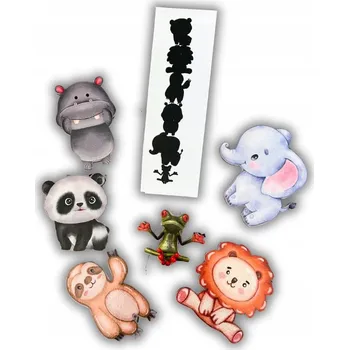 Dřevěná hračka Stíny, dřevěná skládačka, zvířata, přiřazování