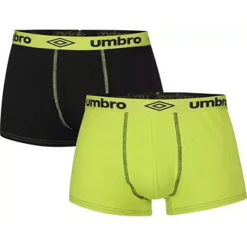 Boxerky Pánské boxerky Umbro UM2412 - černozelené L