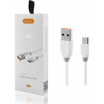 Datový kabel Kabel VIDVIE USB - USB typ C 1 m bílý