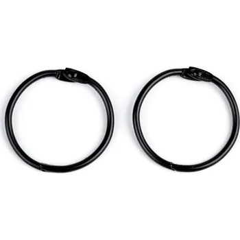 Rozpojovací / knihařský kroužek, malé, 2 (Ø40 mm) černý lak