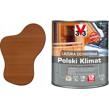 barva a nátěr na dřevo Lazurovací lak V33 0,75 l hnědá satén