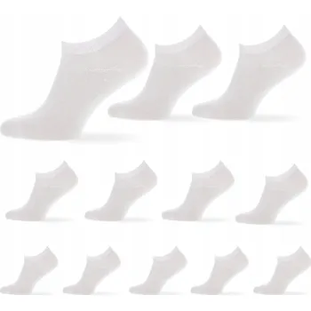 Dámské ponožky 12x Stopki skarpety skarpetki damskie bawełniane nízké bílé klasické