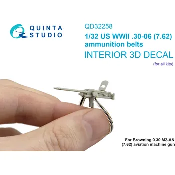 Plastikový model Quinta studio 1/32 US WWII .03-06 (7.62) ammunition belts