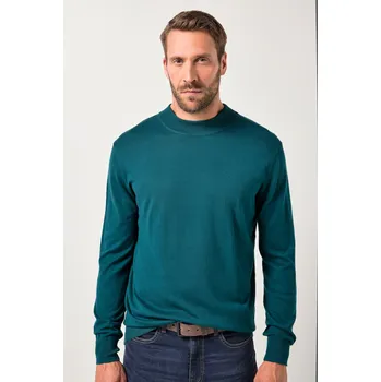 Dámský svetr JP-Aware, Plus size Svetr JP AWARE, recyklované materiály, stojáček do 7XL pro plnoštíhlé nadměrná velikost, 843133759-1459, tyrkysový, XL, Plus size oblečení, Oblečení pro vysoké muže, Nadměrné velikosti, Oblečení pro plnoštíhlé.