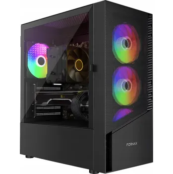 PC skříň Počítačová Skříň Gembird Počítačová Skříň pro PC ventilátory ARGB ATX okno Midi Tower černý