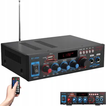 Hi-Fi komponenty BLUETOOTH 5.3 ZESILOVAČ AUDIO, FM RÁDIO, STEREO PŘEHRÁVAČ, AMPLITUNER