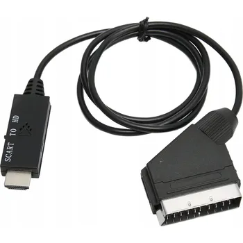 KONVERTOR SCART VIDEO MULTIMEDIÁLNÍHO ROZHRANÍ NA HDMI HD S HDMI KABELEM