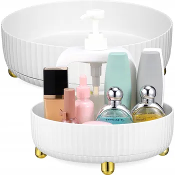 Úložný box 2ks kosmetické úložné boxy, otočný tác na péči o pleť, organizér na pracovní desku