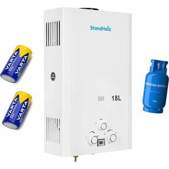 Bojler OHŘÍVAČ VODY PRŮTOKOVÝ PLYNOVÝ BOJLER LPG 18L 36 KW StandHeiz