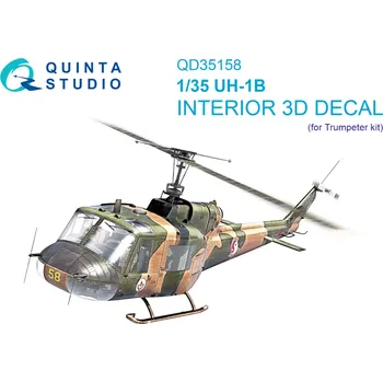 Plastikový model Quinta studio 1/35 UH-1B 3D-Print&col.Interior (TRUMP)