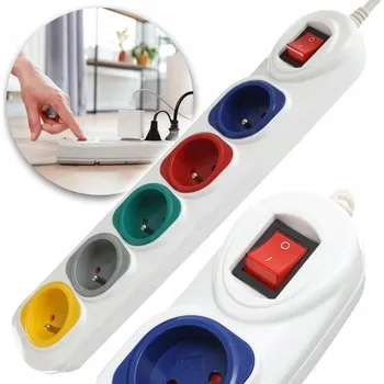 Napájecí kabel Prodlužovací Kabel přívod TurboTools 1,5 m 5 ks bílý