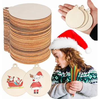 Vánoční dekorace Dřevěné vánoční ozdoby Vánoční Baňky na stromeček, dekorace pro děti