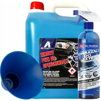 Směs do ostřikovače ZIMNÍ KAPALINA DO OSTŘIKOVAČŮ 5L -22°C ODMRAZOVAČ OKEN ŠKRABKA KUŽELOVÁ