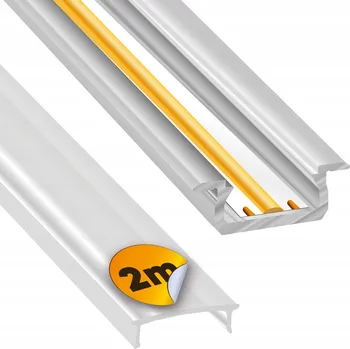 LED osvětlení LED profil eloxovaný pro pásky Worthy-Z + Kryt 2m