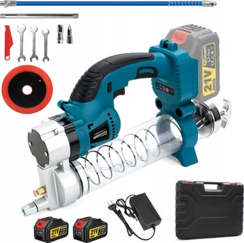 Akumulátorová maznice Gisam elektrická 10 000 PSI se 2 bateriemi 4,0 Ah