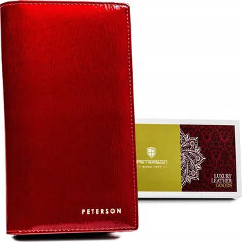 Peněženka Peterson peněženka z pravé kůže červená PTN 421431-SH RED - dámská