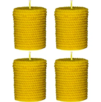 Svíčka Svíce na adventní věnec - válec s provázkem