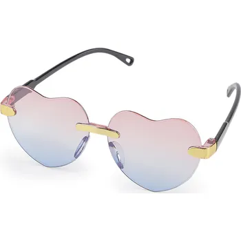 Karnevalový doplněk Párty / karnevalové brýle srdce - dětské, malé, 2 růžová modrá