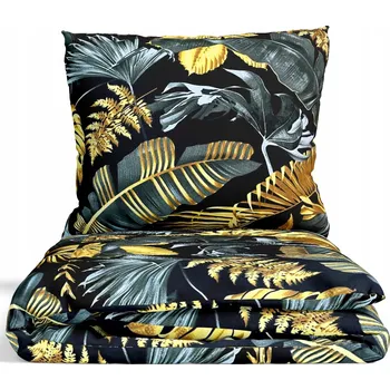 Povlečení Sada povlečení Gre-Max 160x200 cm bavlněná šedá květy 3 dílná