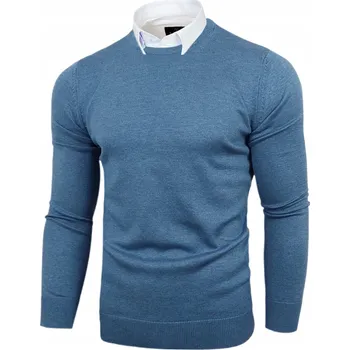 Pánský svetr Pánský svetr Klasický Elegantní Pohodlný Bavlna Modrý vel. M