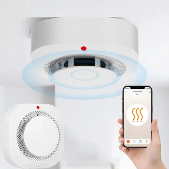 IP kamera WiFi hlásič kouře se zvukovým a světelným alarmem