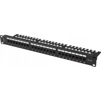Patch panel Lanberg Patch panel 24 port 1U 19'' kat.6a Utp s