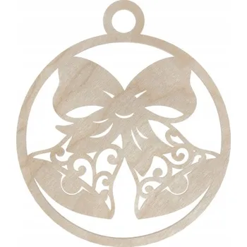 Vánoční dekorace DŘEVĚNÁ VÁNOČNÍ KOULE ZVONEK NA VÁNOČNÍ STROMEK VÁNOČNÍ OZDOBA DEKORACE