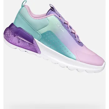 Dětská móda Tyrkysové dívčí tenisky Geox Activart Illuminus - Holky GEOX bílá | tyrkysová | růžová | fialová | vícebarevná 3425970