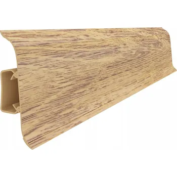 soklová lišta Lišta Vilo PVC 2 x 55, délka 2 cm, dub