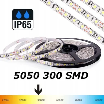 LED osvětlení LED pásek 5050 300 IP65 VODĚODOLNÝ BÍLÁ NEUTRÁLNÍ