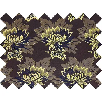 HEDVA ČESKÝ BROKÁT Vzorek brokátu Ondril MALÝ KVĚT hnědá | 1117