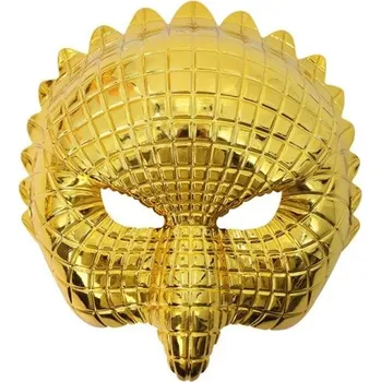 Karnevalová maska Zlatá zvířecí plastová maska obličejový kryt s nastavitelnými gumičkami Halloweenský kostým Cosplay karnevalová maškarní party doplněk