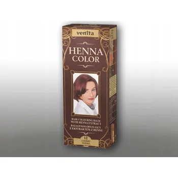 Barva na vlasy Venita Henna Color tónovací balzám s extraktem z henny 12 Višeň 75 Ml