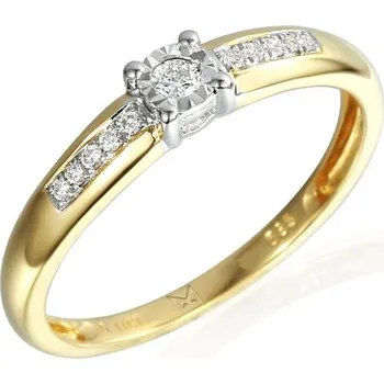 Prsten Gems, Diamantový zásnubní prsten Madison, v kombinaci žlutého a bílého zlata, vel. 53, prům. 16.9 mm, 585-38-1-1856.2ZB0.0.53.HSI1.000