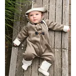 béžový manšestrový overal