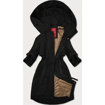 Dámská cargo bunda Černá dámská bunda s kapucí a ohrnutými rukávy, odstíny černé M (38) i392_24890-47