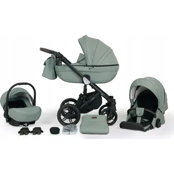 Kočárek DĚTSKÝ KOČÁREK VERDI MOCCA 3V1 + TAŠKA + PŘÍSLUŠENSTVÍ