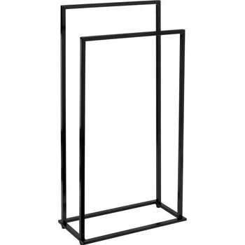 Držák na ručník Volně stojící tyč na oblečení LoftInspired černá kovová matná, 2 úrovně
