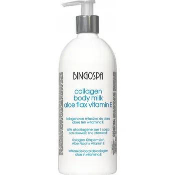 Tělové mléko BINGOSPA Kolagenové tělové mléko s aloe, lnem a vitamínem E 0.5l