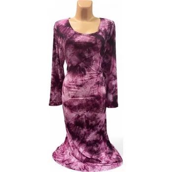 Dámské šaty Šaty BATOLÍKA, Barva Fialová, Velikost XL46, Materiál 98% Polyester 2% Lycra