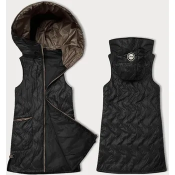 Dámská vesta Černá dámská vesta s ozdobným prošíváním SWEST, odstíny černé 50 i392_24920-28